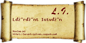 Léránt István névjegykártya